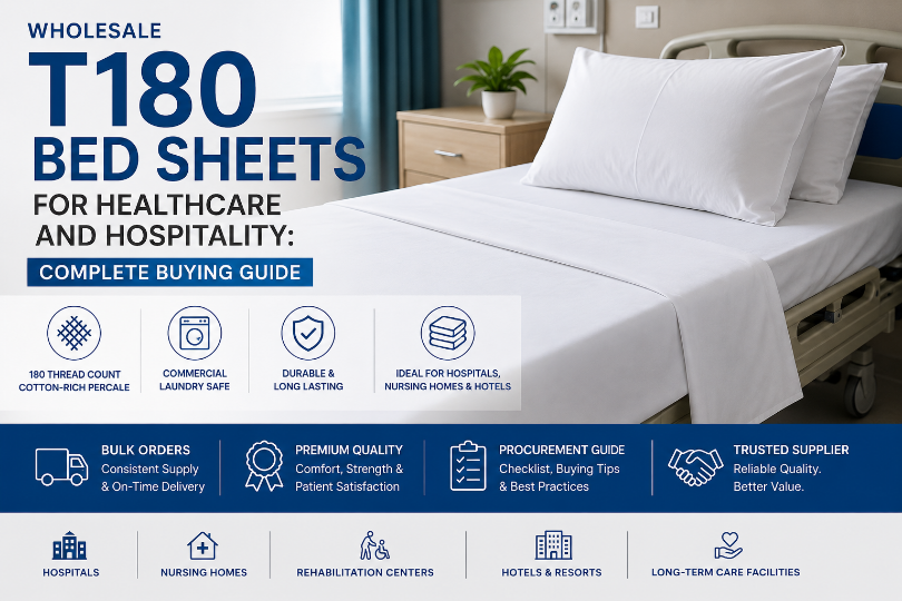 Wholesale T180 Bed Sheets for Healthcare and Hospitality: Complete Buying Guide